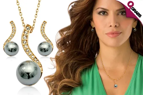 From QR119, Grab a Rose Gold Necklace & Earrings Set with Swarovski Elements & Synthetic Pearl! (Up to QR500 Value)